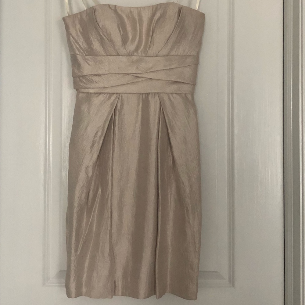 Max & Cleo Strapless Ivory Cocktail Dress